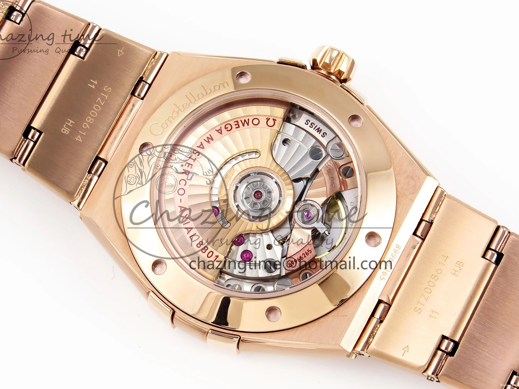 0216 Soft Constellation 39mm RG Diamonds Bezel ASWF 1:1 Best Edition White Dial on RG Bracelet A 7783